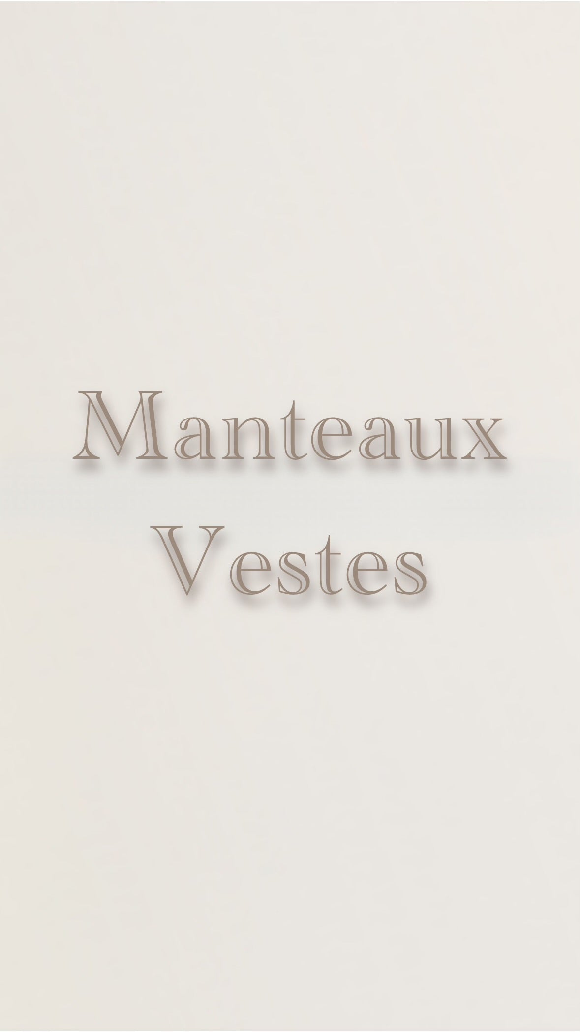 Manteaux / Vestes