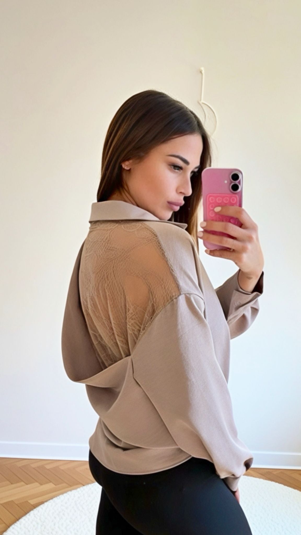 Chemise détail dentelle-MAYANE