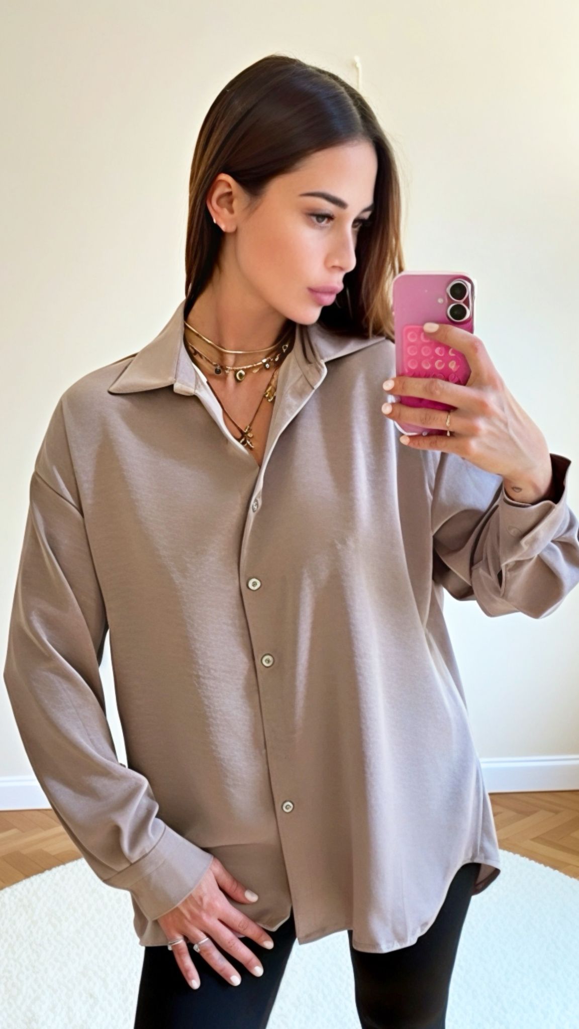 Chemise détail dentelle-MAYANE