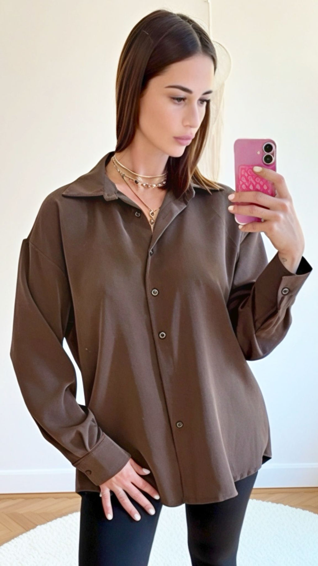 Chemise détail dentelle-MAYANE