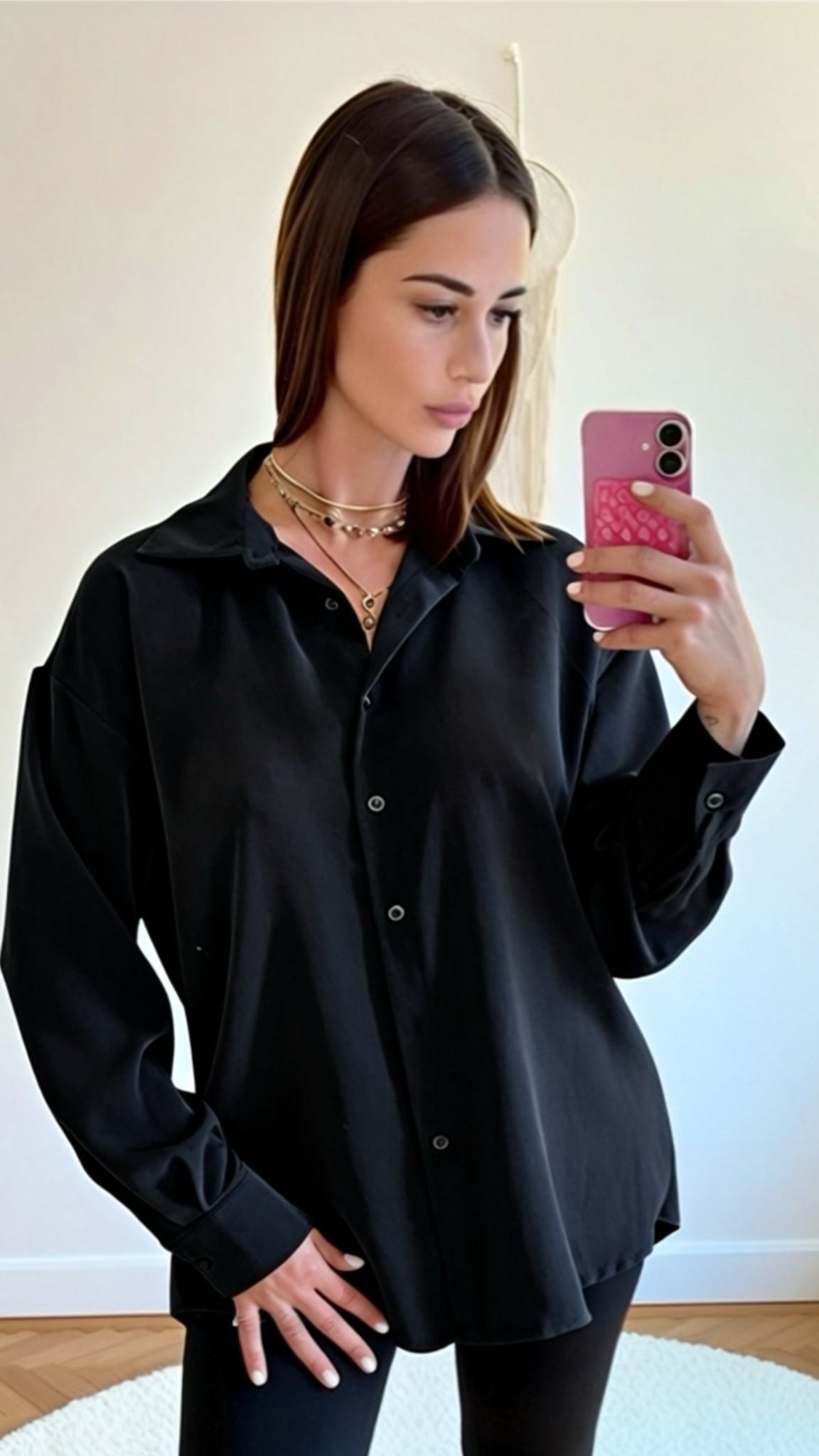 Chemise détail dentelle-MAYANE