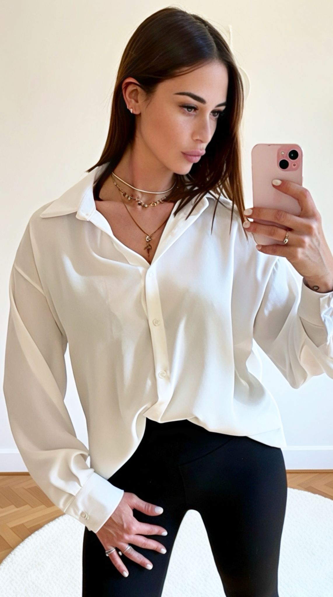 Chemise détail dentelle-MAYANE