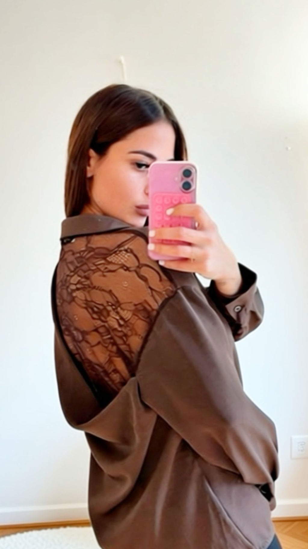 Chemise détail dentelle-MAYANE