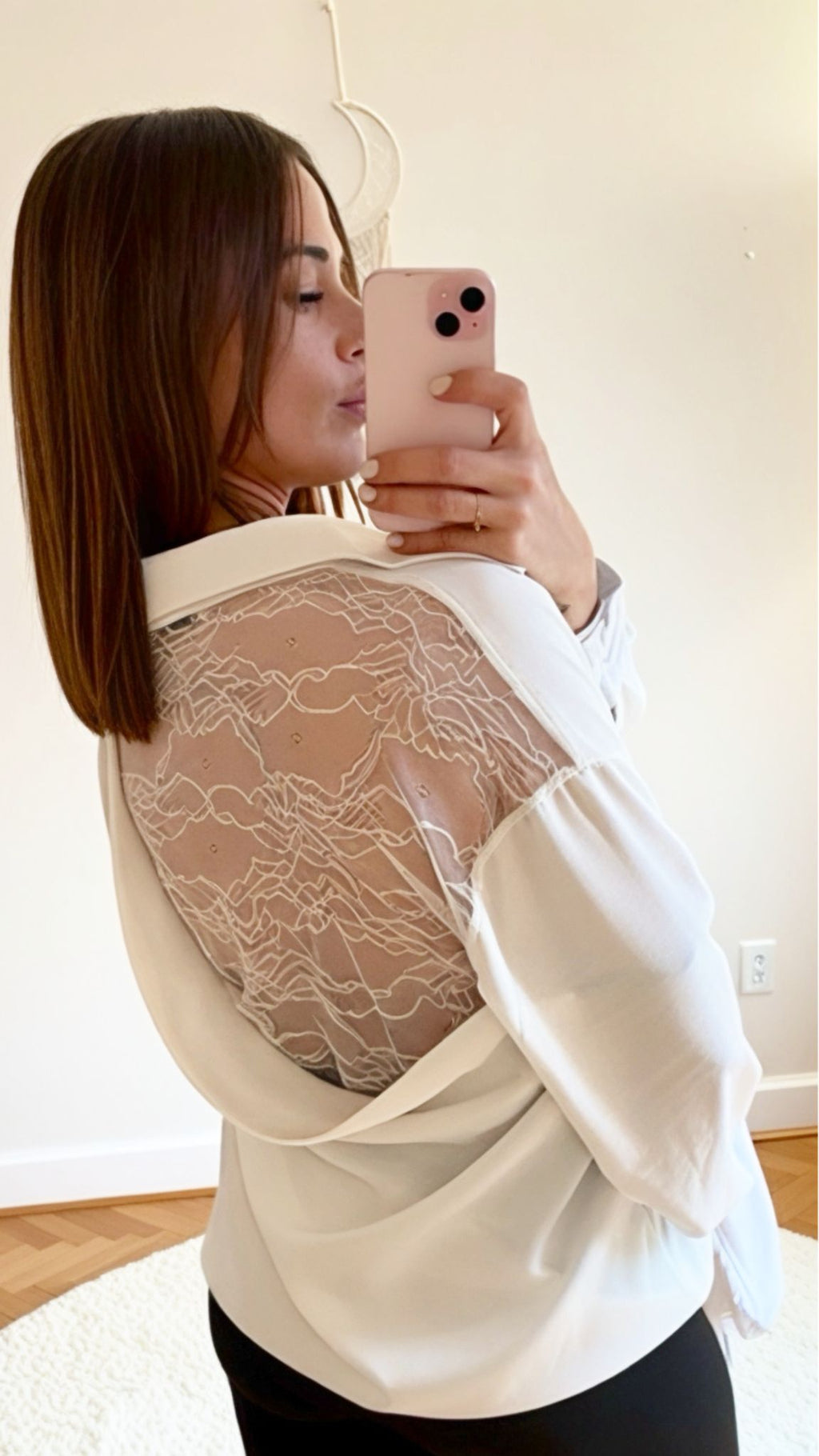 Chemise détail dentelle-MAYANE