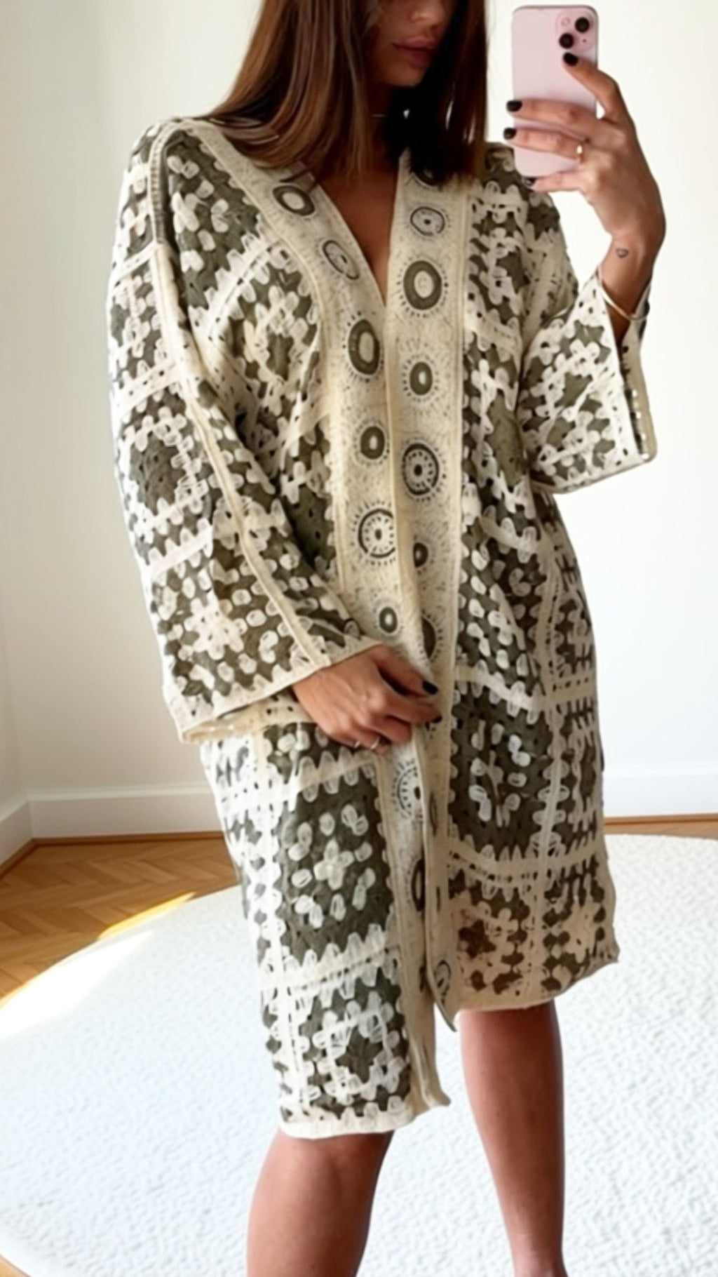 Veste crochet ajouré-LYA
