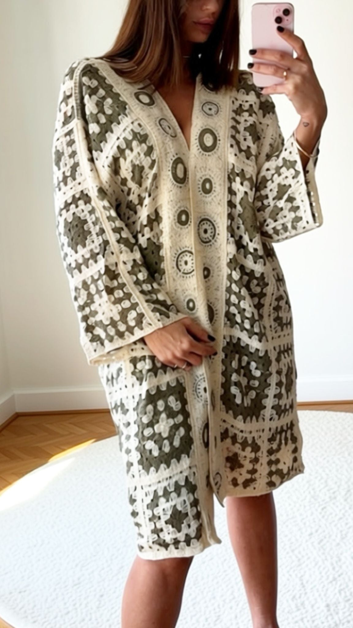 Veste crochet ajouré-LYA