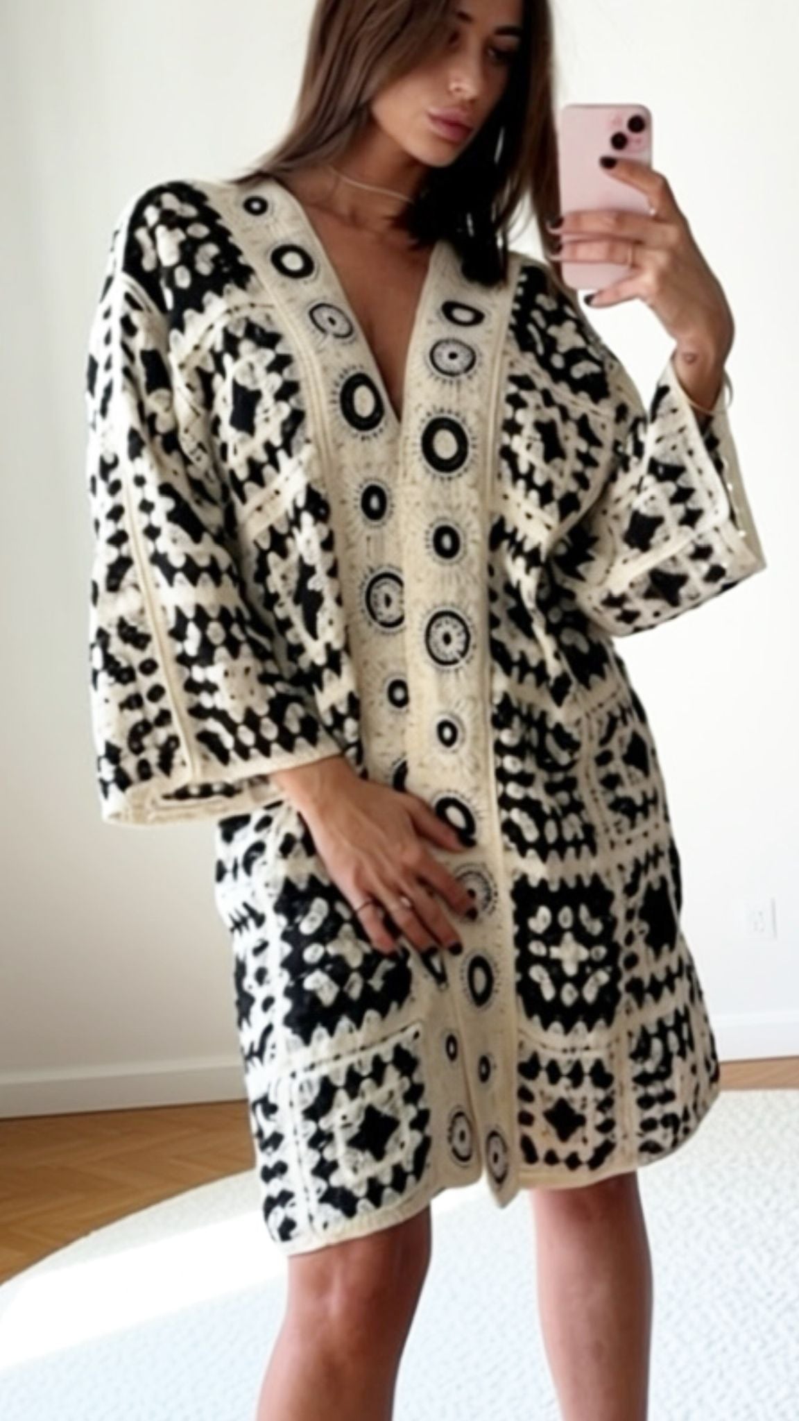 Veste crochet ajouré-LYA