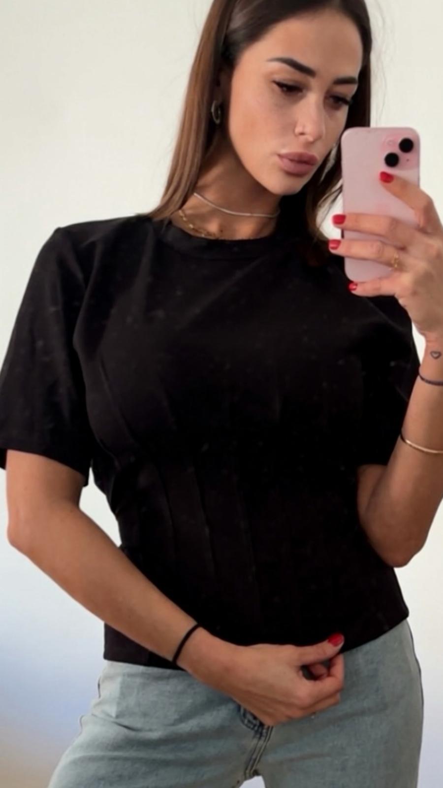 T-shirt croisé-AMBRE