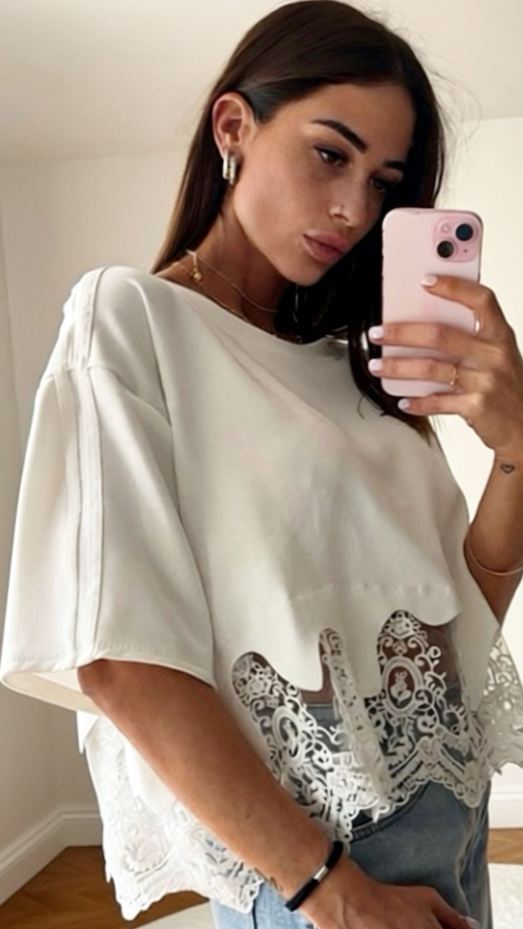 T-shirt dentelle-ALEX