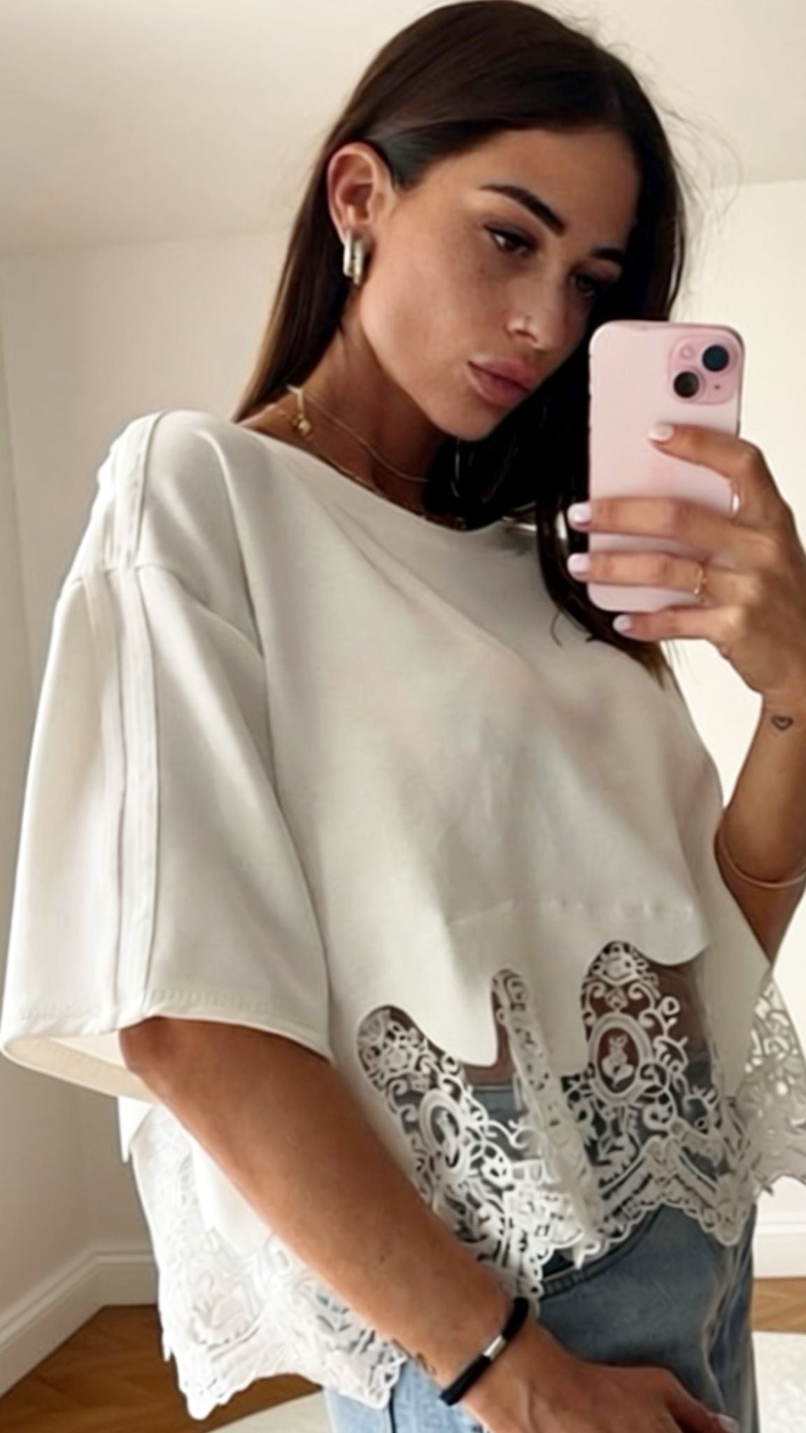 T-shirt dentelle-ALEX