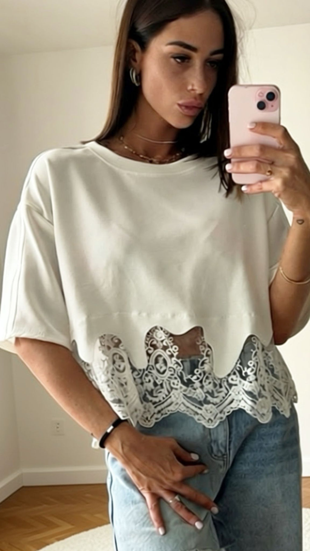 T-shirt dentelle-ALEX