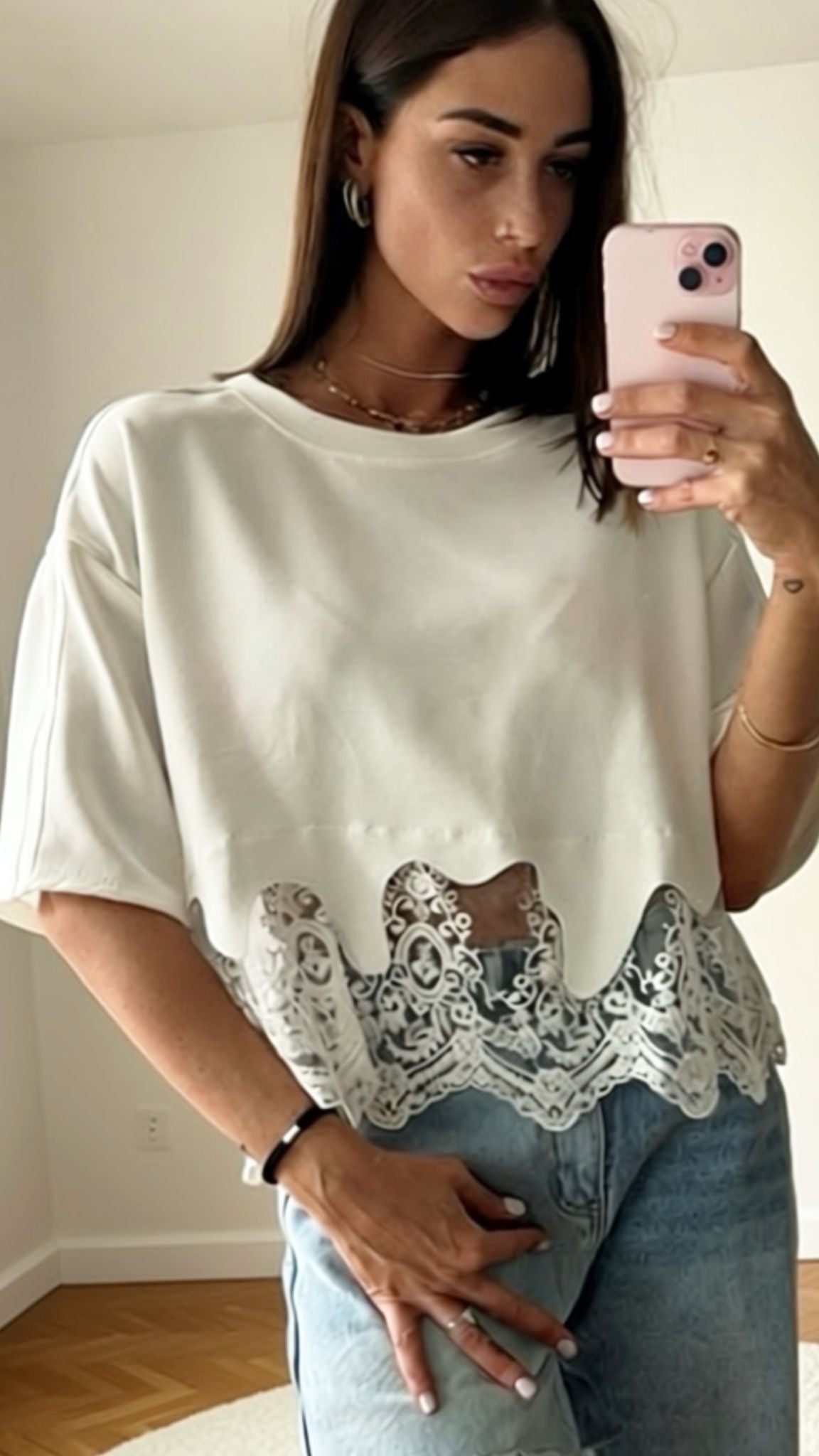 T-shirt dentelle-ALEX