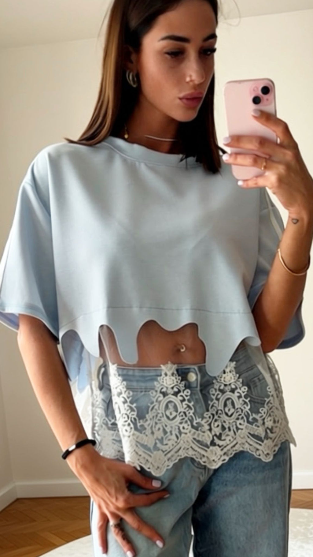 T-shirt dentelle-ALEX