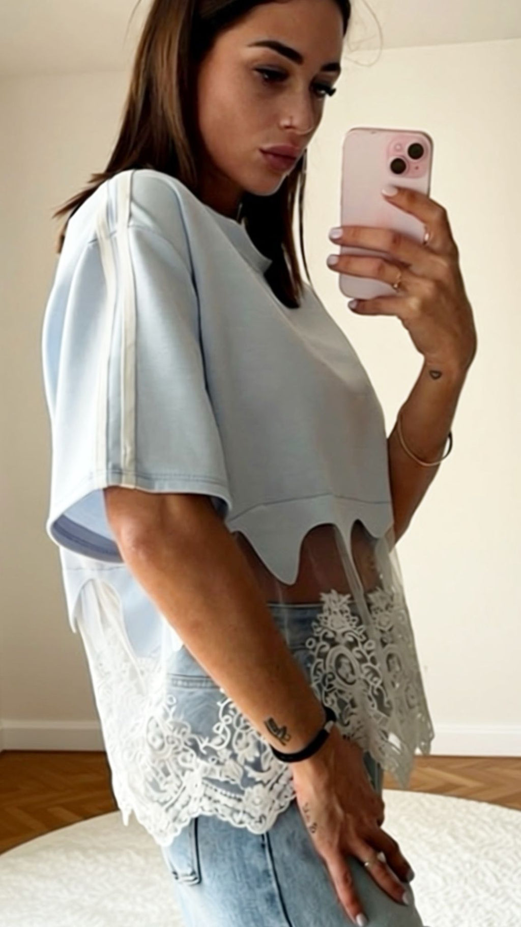 T-shirt dentelle-ALEX