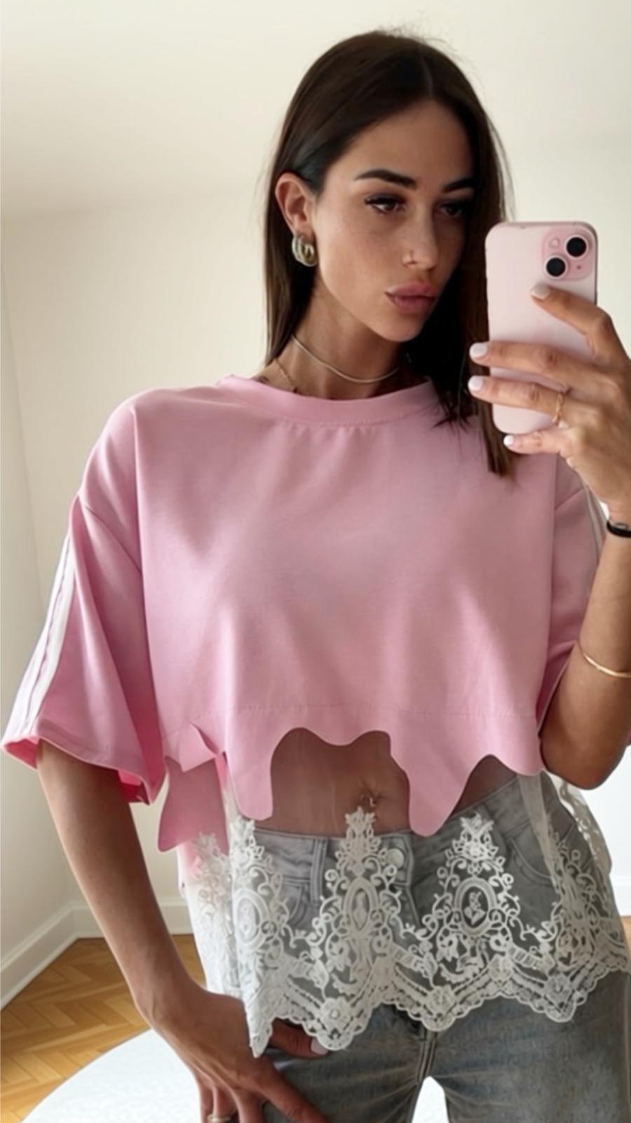 T-shirt dentelle-ALEX