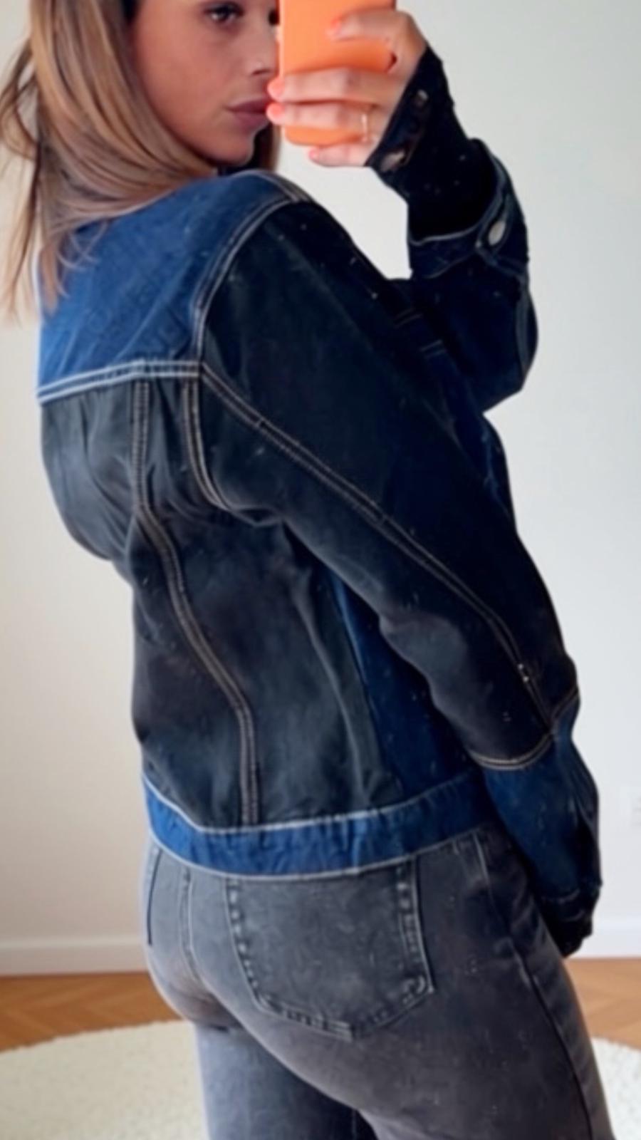 Veste en jean's Bicolore-HARPER
