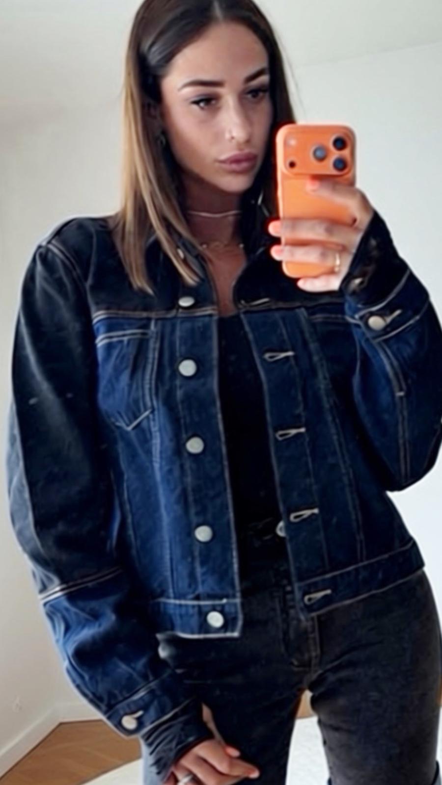 Veste en jean's Bicolore-HARPER