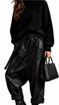 Pantalon en cuir-LAURY